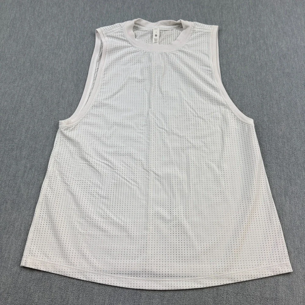 Lululemon Tank Top Women 2 White Breeze by Muscle Runnng Athletic Training Gym‎
